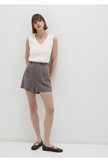 Mavi Tencel Tm Liyosel Gray Shorts 1410195-70133