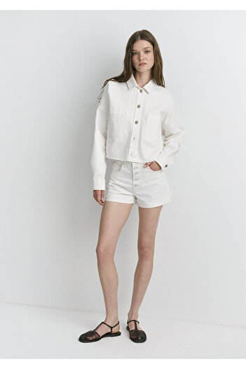 Mavi Fiora 90S Off-White Jean Shorts 1411222-89782