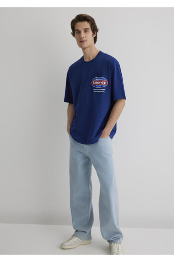 Mavi Printed Blue T-Shirt Relaxed Fit / Relaxed Cut 0612607 -70722