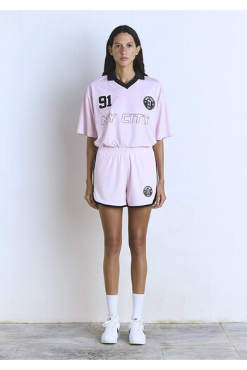 Mavi M Printed Piping Detailed Pink Shorts 1410187-87110