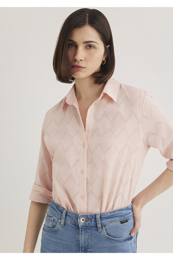 Mavi Ροζ Πουκάμισο Loose Fit / Loose Relaxed Fit 1211032 -71152