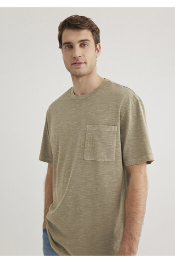 Mavi Printed Beige T-Shirt Loose Fit / Loose Relaxed Cut 0612402 -70360