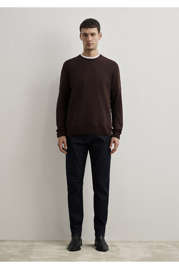 Mavi Κασμίρ Μείγμα Καφέ Πουλόβερ Slim Fit / Slim Fit 0710186 -88083