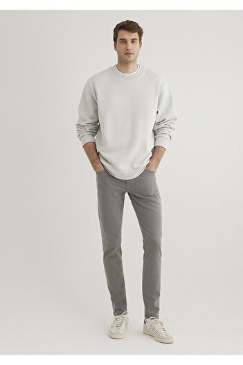 Mavi James Tan Gray Gabardine Trousers - Comfort0042431022