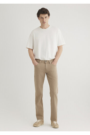 Mavi Hunter Dark Beige Comfort Gabardine Trousers 0020232492
