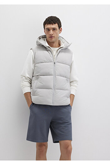 Mavi Hooded Light Gray Puffer Vest Regular Fit / Normal Cut 0110089-70075