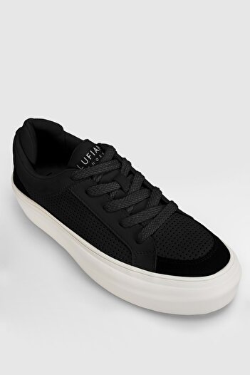 Lufian 111230259 Allan Sneaker Men's Leather Shoes Black