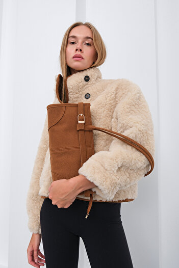 Shule Bags Enyola Vintage Suede Bag Brown