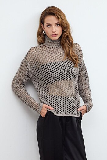 SHERIN Mink Hole Knitwear Sweater
