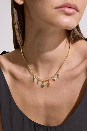 Manuka Minimum patterned ball chain ​​necklace standard