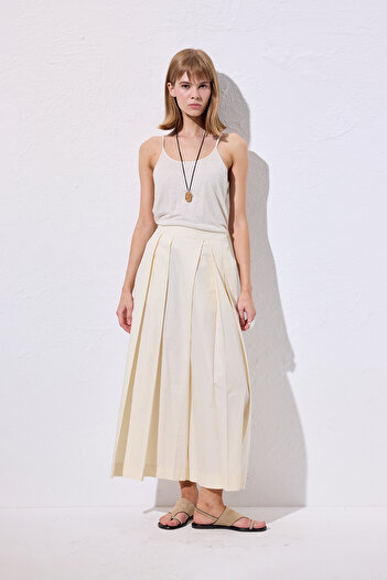 Manuka Wide Pleated Pants Vanilla