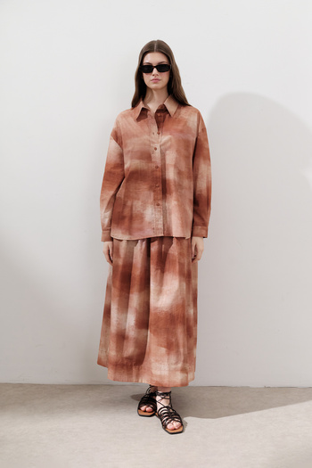 Manuka Patterned Cotton Light Skirt Tile