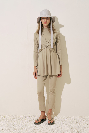 Manuka Knitted Mayo with Knot Detail Green