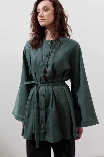 Manuka Linen Pencil Tunic Petrol