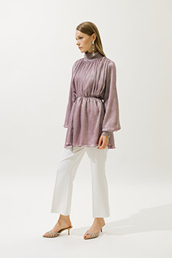 Manuka Shiny Tunic with Volan Lila