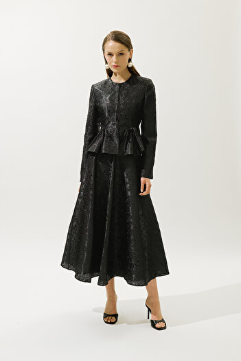 Manuka Mary Evening Jacquard Skirt Black