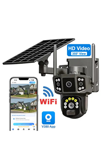 OEM Wireless Surveillance Camera with Solar Panel, Full HD, PIR Detection, and Two-Way Audio