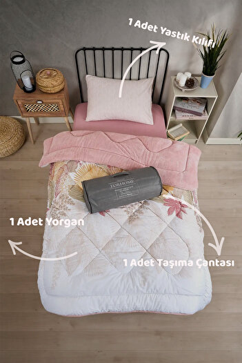 Sudemhome Single Double Sided Luxury Welsoft Elite Quilt Soft Fleece Quilt and Pillow Case Alena Powder