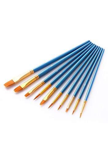 Weather Forecast 10 Pieces Acrylic Paint and Watercolor Brush Set - cin680mv