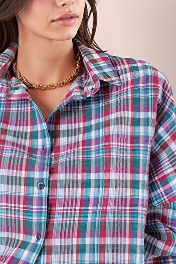 Hiccup Bdart Plus Size Button down Long Sleeve Shirt