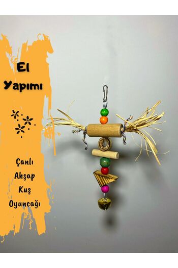 Ciko Kafes Wooden Bird Toy with Bell