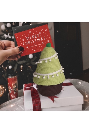 afralya home Christmas and Christmas Ornament Basket - Pine Tree New Year, Gift Decorative Basket
