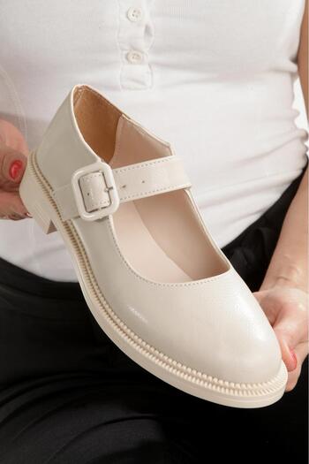 SH SİLVER MODA Women's Casual Ballet Flats with Buckle, Soft, Lightweight, Stylish and Comfortable