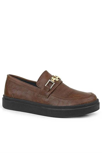 Rakerplus Tan Buckle Loafer Children's Classic Shoes