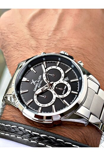 Daniel Klein Brand -Silver Color- 2 Years Warranty- Original- Men's Wristwatch - with Bracelet Gift