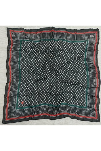 istanbul prensesleri Women Men Pashmina Palestine Black Keffiyeh Model Square Pashmina 100 X 100 cm