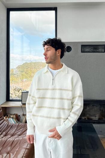 Flaw Wear Half Zip Knit Sweater
