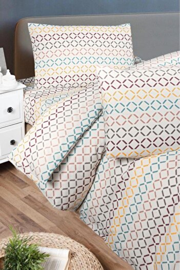 Mulberry Verona Tek Kişilik Lastikli Çarşaf Nevresim Takımı