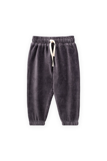 Cigit Smoked Color Corduroy Jogger Pants for Ages 1-10