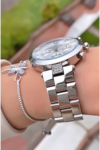 Daniel Klein Brand - Silver Color - Steel Band - 2 Years Warranty - Women's Wristwatch - with Gift