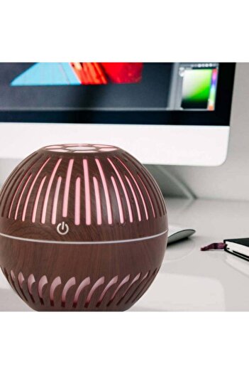 BellFyd Difuzor și umidificator cu ultrasunete pentru aromaterapie cu LED-uri multicolore - Lemn închis