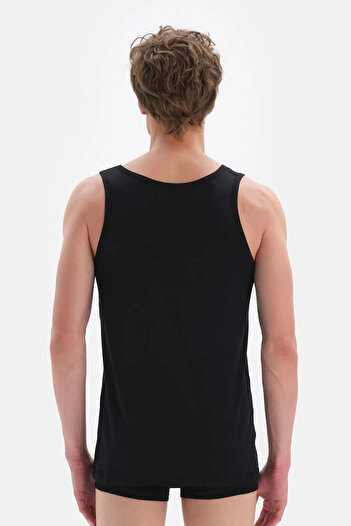 Dagi Black Micro Modal Men's Undershirt