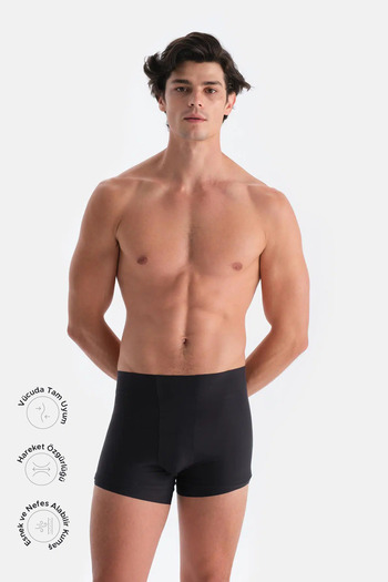 Dagi Black Men's Seamless Boxers