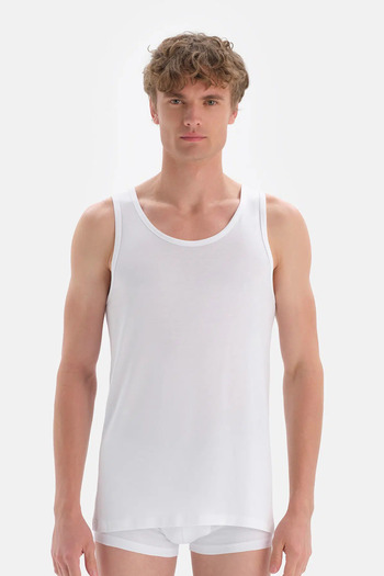 Dagi White Micro Modal Men's Undershirt