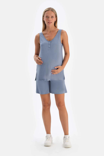 Dagi Indigo Modal Maternity Shorts