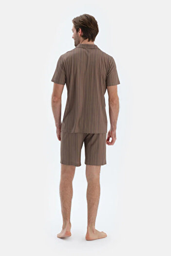 Dagi Multicolor Çizgili Gömlek Şort Pijama Takımı