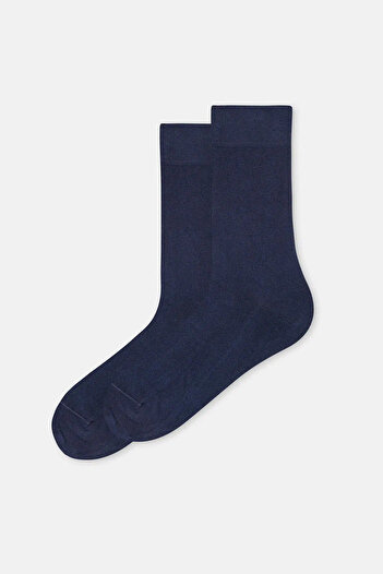Dagi Navy Blue Men's Cotton Long Socks
