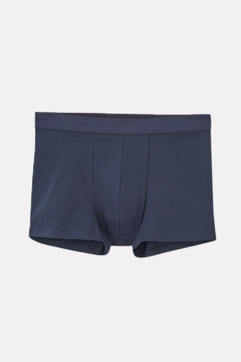 Dagi Navy Blue 3-Pack Plain Cotton Boxers