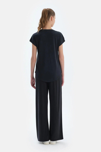 Eros Anthracite Melange Soft Touch Basic Pants