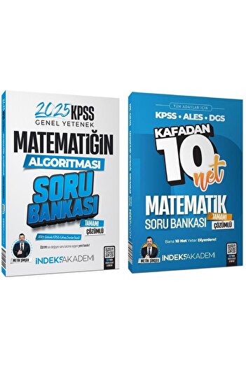 İndeks Akademi SÜPER FİYAT - 2025 KPSS Matematik Matematiğin Algoritması Kafadan 10 Net Soru Bankası