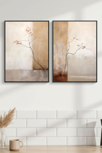 Artte Ahşap Çerçeveli 2li Tablo Seti