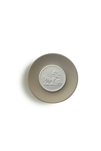 HOME DEKORİSTA Decorative Plate, Decorative Object, Gold Color Plate, White Decorative Object, Home Decorista K1