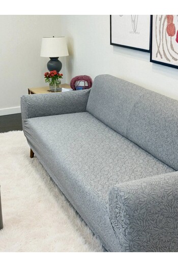 Faiend Gray Brick Patterned 3-Seater Elastic Sofa Cover - Sofa Cover