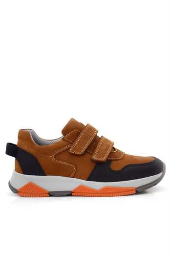Rakerplus Genuine Leather Tan Children's School Sports Shoes