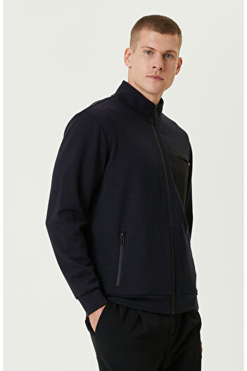 Network Lacivert N-Tech Fermuarlı SweaTshirt