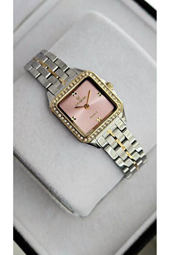 Raymond Rym-213060 Square Women's Watch Ipg-Pink